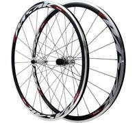 NBTRXWAFR Road Bike Pair Wheels 700C Aluminum Alloy Double Wall Rims Depth 30Mm 20/24 Holes Bearings Hubs Brakes C/V QR-100/130Mm Cyclocross Wheels for 7 To 12 Speed Cassette,Red