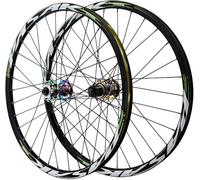 NBTRXWAFR Thru Axle MTB Wheelset 26/27.5 Inch, Aluminium Alloy Disc Brake HG Sealed Bearing 32H Front & Rear Wheel 29ER Bike Rim for 7-12 Speed 2215G,Colorful,26inch