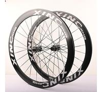 NBTRXWAFR Thru Axle Road Bike Wheelset 700C Aluminum Alloy Rims Disc Brake Front 12X100mm Rear 12X142mm 24H Hubs for 7/8/9/10/11/12 Speed Cassette Bike Wheels,White,50mm