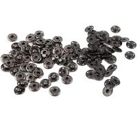 NBVACPL 50PCS Studs Buttons,Snaps(Gun Color,10mm)