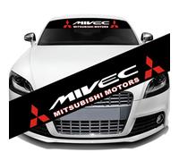 NBVGFGDF Car Front Window Stall Glass Car Sticker, for Mitsubishi Spirit Outlander FTO Pajero Xpander Montero Car Front/Rear Sun Strip Sunshade Windshield Decal Sticker Waterproof