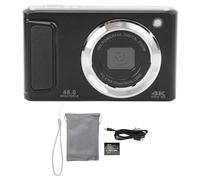 NBVGHPSRW 4K UHD Digital Camera with 2.8inch IPS Display, 48MP Vlogging Camera, 16X Digital Zoom Autofocus Dual Camera, Small Digital Camera for Travel Photography with Anti Shake and Fill L (Black)