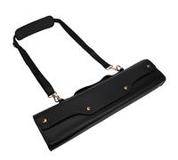NBVGHPSRW Flute Carrying Bag, Synthetic Leather Flute Storage Case with Shoulder Strap, Portable Flute Satchel for Hand or Shoulder Carry, Soft Lined Wind Instrument Bag (Black)