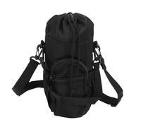 NBVGHPSRW Insulated Water Bottle Carrier, Thermal Bottle Sling Bag for 32oz 40oz Bottles, Adjustable Shoulder Strap with Padded Handle, Insulated Bottle Holder for Hiking Camping (Black)