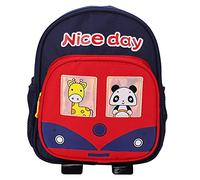 NBVGHPSRW Kindergarten Backpack, Kids Cartoon Backpack with Cute Animal Print, Lightweight Oxford Cloth Book Bag for Preschool and Elementary School with Adjustable Straps (Dark Blue)