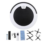 NBVGHPSRW Sweeping Robot, Robotic Vacuum Cleaner with Strong Suction and Quiet 3 in 1 Sweeping Mopping Function, USB Rechargeable Automatic Obstacle Avoidance for Home Floors (White)