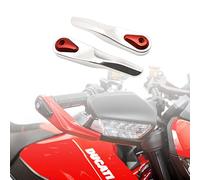 NBVLKH Motorcycle Handguards Billet Hand Guard Protectors with Slider for the 2015-up Ducati Multistrada 1260/1200 / 950 and Hypermotard 950, sliver red