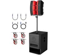 NBVOICE PRX ONE 2400W PA Speaker System w/ 15" Sub | 131dB Zero-Distortion Sound | Bluetooth DSP Control | Road-Ready Birch Enclosure | 7-Yr Warranty