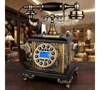 NBVOKLEAD Retro Dial Telephone, Antique Fixed Retro Telephone Classic Multifunction Landline Telephone Adjustable Ringtone Size for Hotel Office