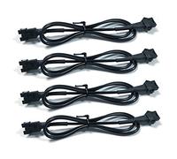 NBWDY 4PCS 23.7in/60cm RGB LED Multi-Color Accent Light Extension Cable Wire Cord Set for LED Motorcycle ATV Car Light Multi-Color Neon Strip Rock Light