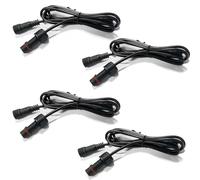 NBWDY 4Pcs 60in 2Pin Extension Cable Wire with Waterproof Male and Female Connectors at Both Ends for Single Color LED Wheel Ring Light Rock Light Boat Drain Plug Light