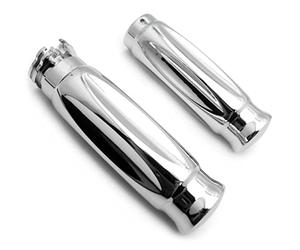NBX- Motorcycle Chrome 1" 25mm Handlebar Grips For Harley Davidson XL Sportster 883 1200/ Kawasaki Vulcan Classic Custom 900/ GoldWing