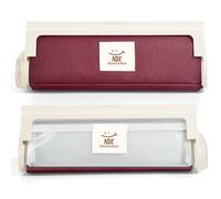NBX NewmeBox Pencil Case, Cute Pen Pouch with Gear Opening, Clear Pen Bag, Simple Large Capacity Desk Organizer for Girls/Boys/Adults/Men/Women, School Stationery Office Supplies (Red)