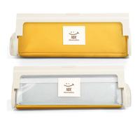 NBX NewmeBox Pencil Case, Cute Pen Pouch with Gear Opening, Clear Pen Bag, Simple Large Capacity Desk Organizer for Girls/Boys/Adults/Men/Women, School Stationery Office Supplies (Yellow)