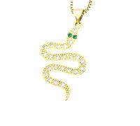 NBYGSC 14K Gold Filled Snake Necklace For Women And Men, Multicolor Snake Necklace Animal Pendant Exquisite Crystal, Snake Necklace Minimalist Style - Snake Choker, Reputation Necklace