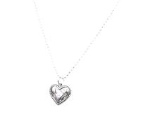 NBYGSC 925 Sterling Silver Catholic Sacred Heart Necklace For Women Men, Vintage Sacred Heart Of Jesus Necklace - Beads Chain Sacred Heart Pendant, Jesus Heart Necklace For Christmas Birthday