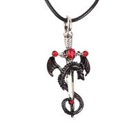 NBYGSC 925 Sterling Silver Dragon Sword Necklace For Men, Vintage Sword Pendant Katana Necklace - Hip Hop Dagger Necklace For Women, Master Sword Necklace For Halloween