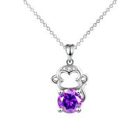NBYGSC 925 Sterling Silver Monkey Necklace For Women And Men, Animal Monkey Necklaces, Monkey Cage Pendant, Monkey Charm, Monkey Necklace For Girls, Monkey King Pendant