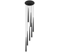 NBYGSC Chandelier Sputnik Light，Ceiling Light， Ing Fixture with Acrylic Shade Adjustable Cone Small Ing for Island Dining Room Living Room/Black/12 Lights