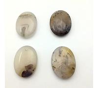 NBYGSC Charm Jewelry 30x40MM Natural Stone Beads Black Onyx Cabochon for Jewelry Making Bracelet Necklace 1Pcs Straight Hole (Color : White 1pcs)