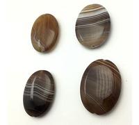 NBYGSC Charm Jewelry 30x40MM Natural Stone Beads Black Onyx Cabochon for Jewelry Making Bracelet Necklace 1Pcs Straight Hole (Color : Brown 1pcs)