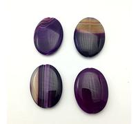 NBYGSC Charm Jewelry 30x40MM Natural Stone Beads Black Onyx Cabochon for Jewelry Making Bracelet Necklace 1Pcs Straight Hole (Color : Purple 1pcs)