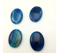 NBYGSC Charm Jewelry 30x40MM Natural Stone Beads Black Onyx Cabochon for Jewelry Making Bracelet Necklace 1Pcs Straight Hole (Color : Blue 1pcs)