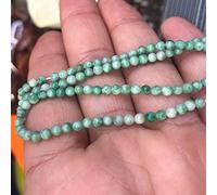 NBYGSC Charm Jewelry Guarantee Natural Stone Round Loose Beads Moonstone Amazonian Sandstone Lapis Gem Jewelry Bracelet Necklace 2 3 4mm (Color : Emerald, Size : 4mm 90 Beads)