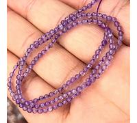 NBYGSC Charm Jewelry Guarantee Natural Stone Round Loose Beads Moonstone Amazonian Sandstone Lapis Gem Jewelry Bracelet Necklace 2 3 4mm (Color : Amethyst, Size : 3mm 120 Beads)