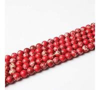 NBYGSC Charm Jewelry Natural Jewelry Multicolor The Emperor Stone Loose Stone Jewelry Beads 4/6/8/10mm Bracelet Necklace (Color : Red Emperor, Size : 8mm 47beads)