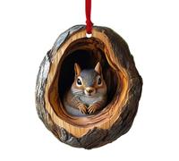 NBYGSC Christmas Acrylic Ornament - f0rest Animal Pendant, Cute Wildlife Decoration | Lightweight 2D Acrylic Animal Hanging | Easy hanng Squirrel Hedgehog Raccoon Bird Bunny Gift Decor