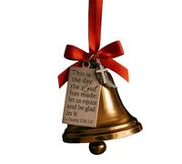 NBYGSC Christmas Bell Ornaments - Vintage Bible Verse Bells, Retro Religious Decorations Pendant | Indoor Outdoor Holiday Decor | Wall Shelf Fireplace Hanging Accessory | Living Room Party Decoration