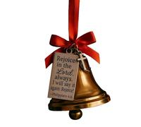 NBYGSC Christmas Bell Ornaments - Vintage Bible Verse Bells, Retro Religious Decorations Pendant | Indoor Outdoor Holiday Decor | Wall Shelf Fireplace Hanging Accessory | Living Room Party Decoration