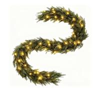 NBYGSC Christmas Garland - Artificial Greenery With 90 Lights, Realistic Cypress Holiday Garland, Indoor Outdoor Decoration For Living Room Window Tree Fireplace Entryway | Winter Party Seasonal