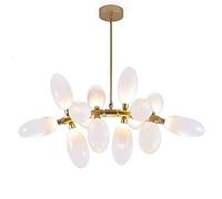 NBYGSC Industry Sputnik Chandelier,G4 Post-Ceiling Light, Glass Shades Large Chandeliers,Fancy Living Room Chandelier,Creativity Grape Shape Pendant Light Entryway Lamp,Gold,27-Light