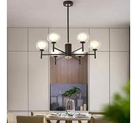 NBYGSC Industry Sputnik Chandelier,Vintage During Light Industrial Ceiling Light Fixture for Living Room Hallway Kitchen Dining Bedroom During Lamp Gold Lighting,Black,12 Head