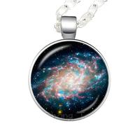 NBYGSC Nebula Necklace Glass Cabochon Solar System Pendant Glass Dome Planet Universe Jewelry Gift For Her-T65