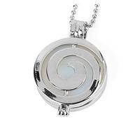 NBYGSC Necklace Reiki Natural Stone Spiral Locket Pendants Aromatherapy Essential Oil Diffuser Necklaces Crystal ing Jewelry Gifts (Size : Opal)