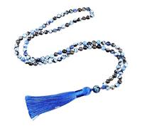 NBYGSC New 108 Mala Beaded Tassel Necklace Tiger Eyes Turquesa Meditation Yoga Jewelry Malachite Bohemian Ethnic Amazonite Fashion Trendy Accessories Creative Gift For Women And Men