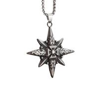 NBYGSC New 2025 Retro Eight-Pointed Star Cross Medal Pendant Nautical Necklace Punk Cycling Rock Trend Men Decoration Jewelry Commemorative With You Accessories Trendy Best For Gift