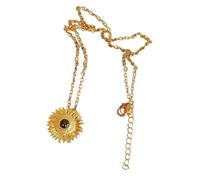 NBYGSC New 2025 Sunflower Pendant Necklace Women Heart Fashion One Hundred Languages I Love Hers Anniversary Decoration Jewelry Commemorative With You Accessories Trendy Best For Gift