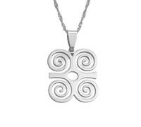 NBYGSC New Unisex Stainles Stell African Symbol Necklaces Akofena Dwennimmen Adinkra Sankofa Symbols Ghanaian Gye Ethnic Jewelry #123621 Fashion Trendy Accessories Creative Gift For Women And Men