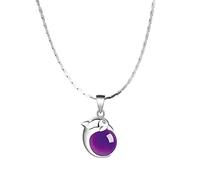 NBYGSC Quartz Healing Crystal Necklace Purple Crystal Necklace Female Clavicle Chain Necklace Jewelry 18inchs Pendants for Women Necklace Crystal Point Pendant Necklace