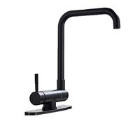 NBYGSC Single Handle High Arc 360 Degree Swivel Cold Hot Mixer Water Tap with Deck Plate, Kitchen Sink Faucets shower head
