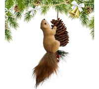 NBYGSC Squirrel Ornaments for Christmas Tree - Christmas Tree Decor Animal Figurine - Animal Ornament for Trees, Homes, Birthdays, Celebrations