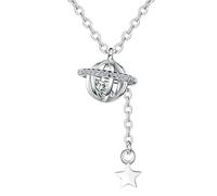 NBYGSC Sterling Silver Universe Planet Pendant Necklace for Women Luxury Jewelry-T21