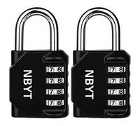 NBYT 4-Digit Password Combination Padlock，1/4 inch Diameter，for School Gym Locker, Sports Locker, Fence, Toolbox, Gate, Case, Hasp Storage