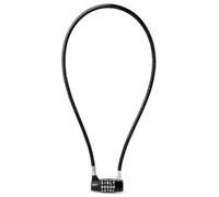 NBYT 5-Word Letter Combination Lock with 8mm Security Cable, Anti-Theft Padlock for Gates, Doors, Bikes, Black