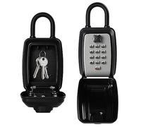 NBYT Portable Combination Lock keybox, 9-Digit Keyboard,For House Keys Key Hiders to Hide a Key Outside,Waterproof Key Safe Storage Lock Box(With Shackle)