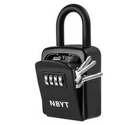 NBYT Portable Combination Lock keybox, For House Keys Key Hiders to Hide a Key Outside,Waterproof Key Safe Storage Lock Box(Small size With Shackle)